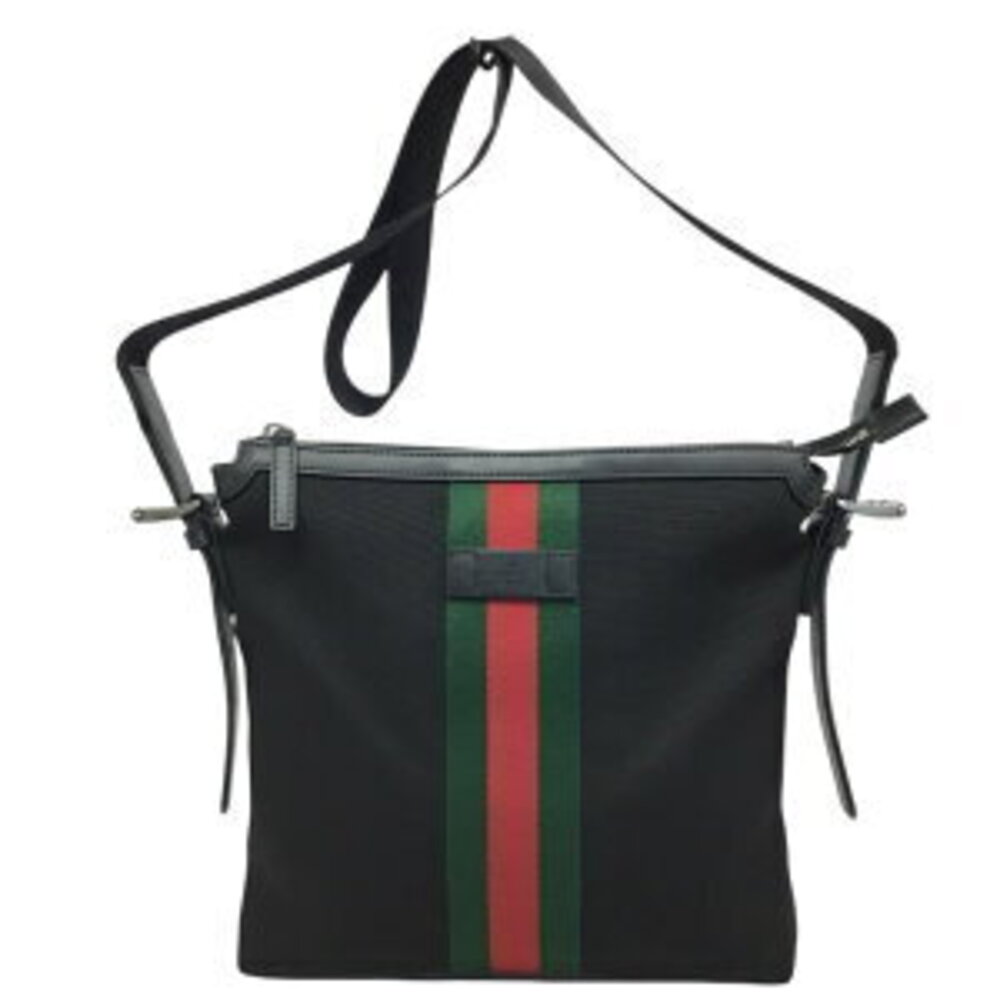 GUCCI shoulder bag Sherry canvas black